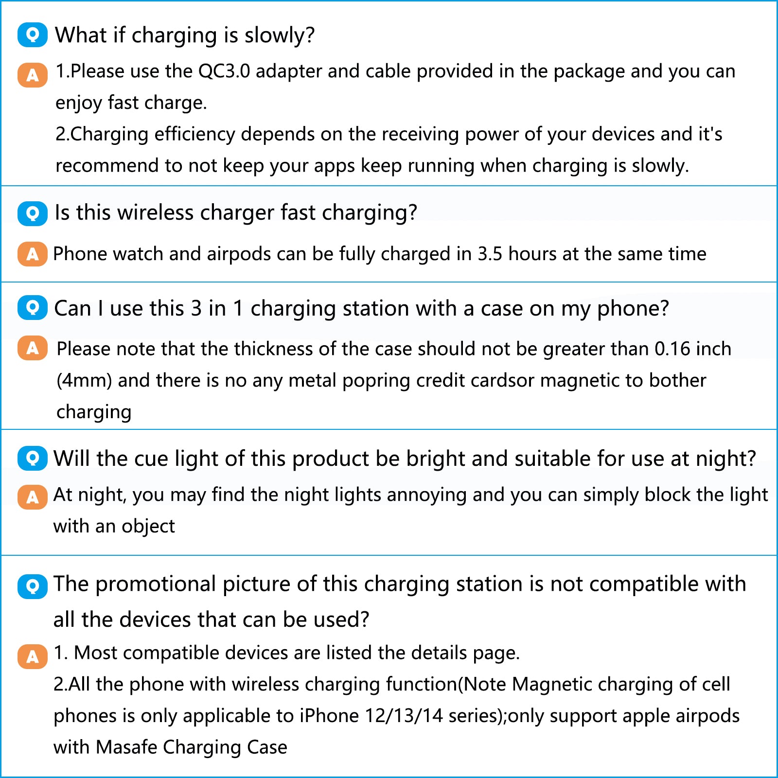 Wireless Charger, 15W QC 3.0 Magnetic Fast Charging Stand for Iphone 15 14 13 12 11 Pro Max/Plus/Xs/Xr/X/8, for Apple Watch 9/8/7/6/5/4/3/2/SE, for Airpods 3/2/Pro, 3 in 1 Wireless Charging Station