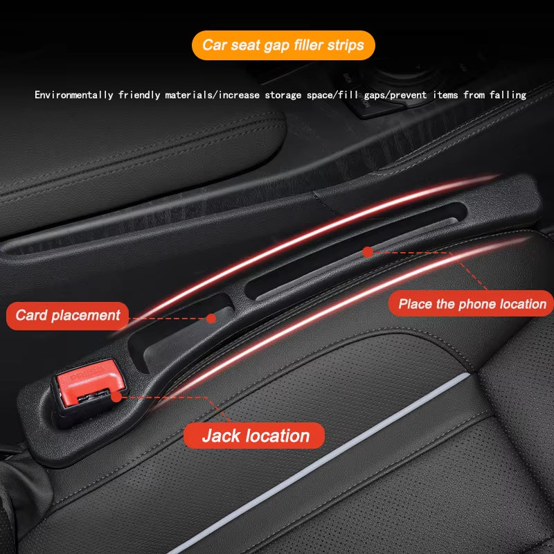 Car Seat Gap Filler Side Seam Plug Strip Leak-Proof Filling Strip for All Car Model Wallet Phone Holder Car Accessories