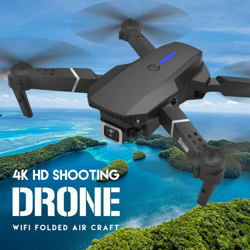 New Quadcopter E88 Pro WIFI FPV Drone with Wide Angle HD 4K Camera Height Hold RC Foldable Quadcopter Drone